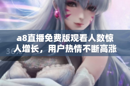 a8直播免费版观看人数惊人增长，用户热情不断高涨
