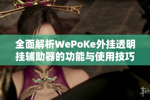 全面解析WePoKe外挂透明挂辅助器的功能与使用技巧
