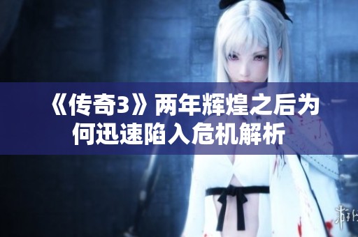 《传奇3》两年辉煌之后为何迅速陷入危机解析