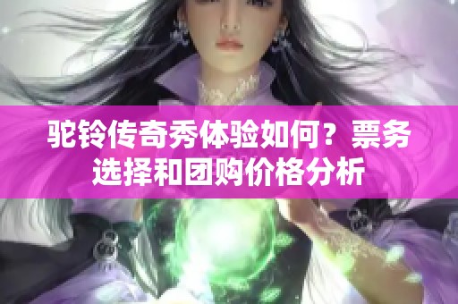 驼铃传奇秀体验如何？票务选择和团购价格分析