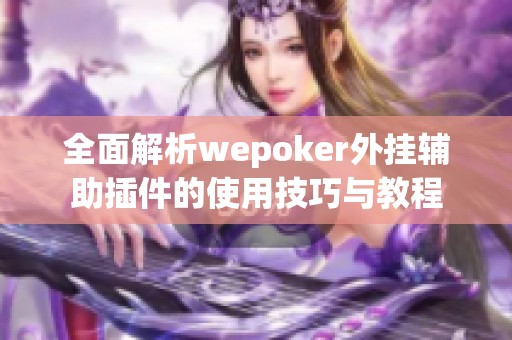 全面解析wepoker外挂辅助插件的使用技巧与教程