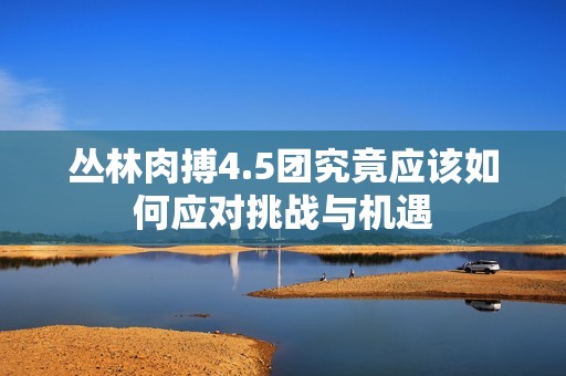 丛林肉搏4.5团究竟应该如何应对挑战与机遇