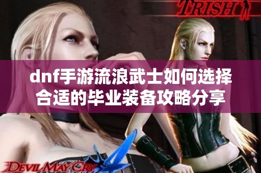 dnf手游流浪武士如何选择合适的毕业装备攻略分享