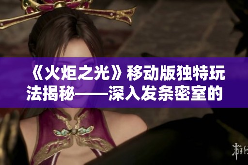 《火炬之光》移动版独特玩法揭秘——深入发条密室的探险之旅