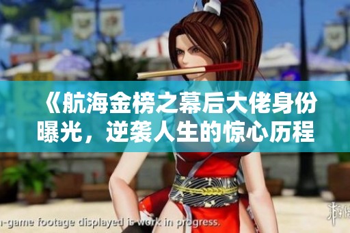 《航海金榜之幕后大佬身份曝光，逆袭人生的惊心历程》