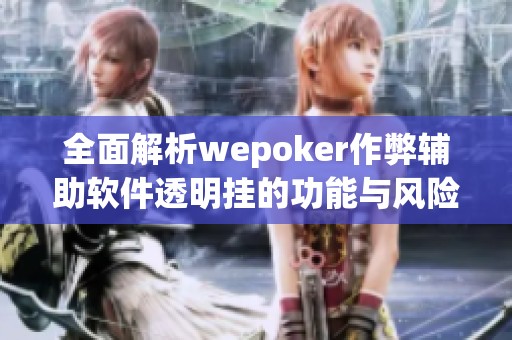 全面解析wepoker作弊辅助软件透明挂的功能与风险
